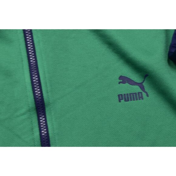 Puma Men's Green & Blue Track Jacket Regular Size 3XL Full Zip Pockets Athletic - Picture 6 of 8